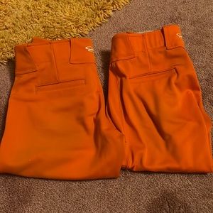 2 pairs of Orange Boombah Softball Pants, Size: 28, Good Condition